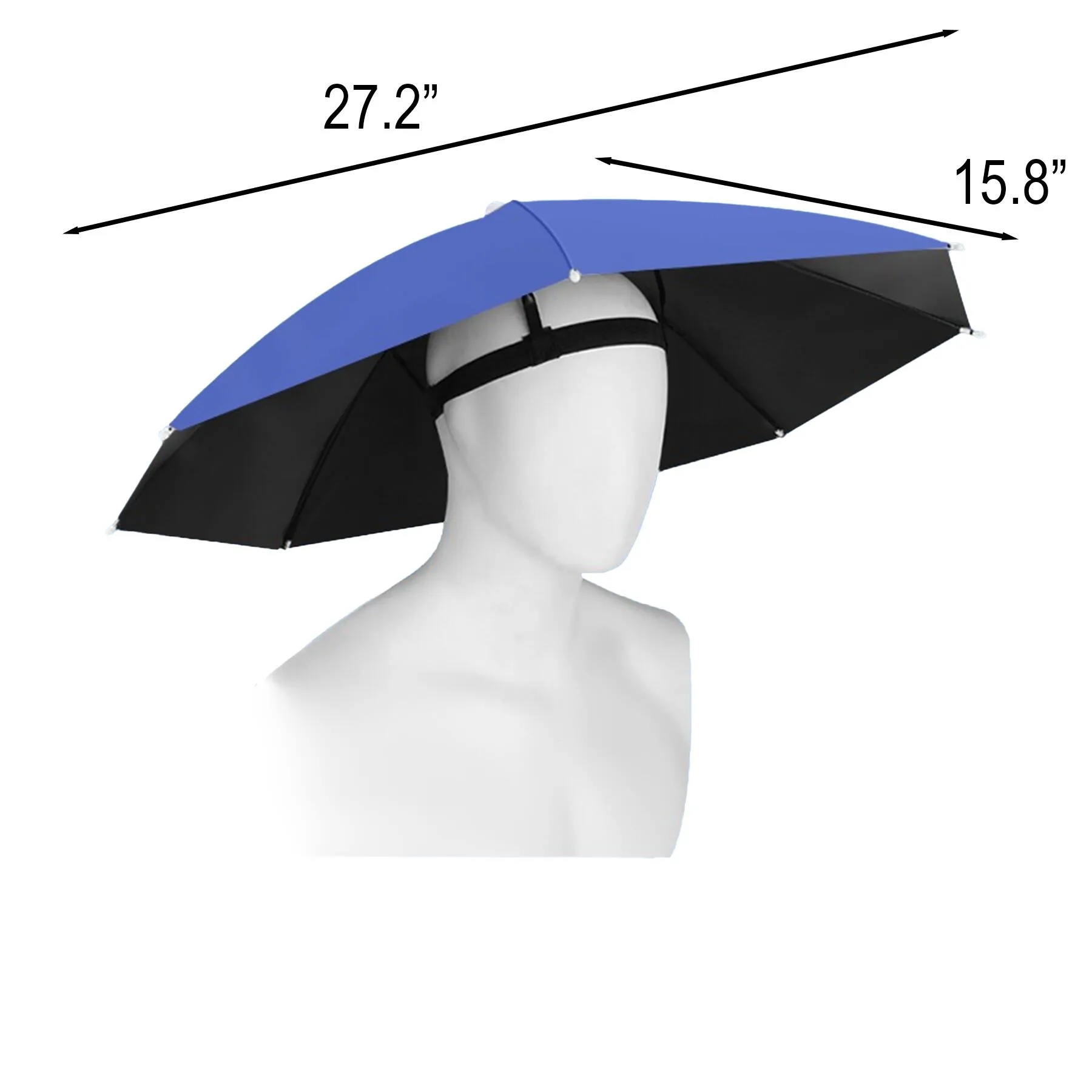 Wearable Folding Sun Umbrella Hat For Outdoor Shade - Image 2