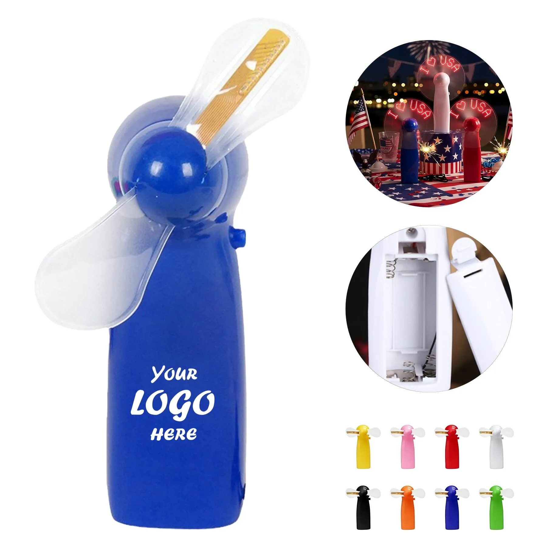 Programmable LED Message Handheld Fan For Summer Events