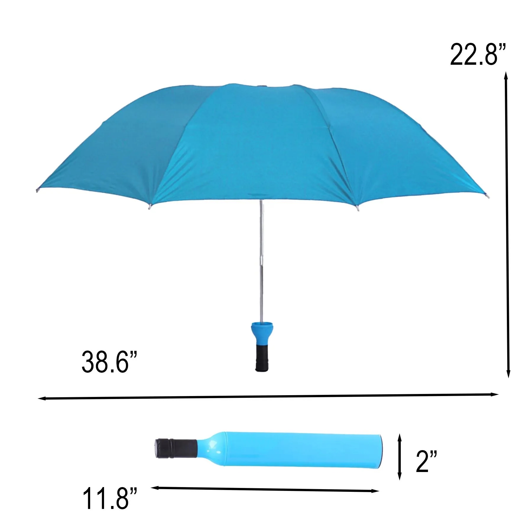 Wine Bottle Case Folding Umbrella For Travel And Gifts - Image 2