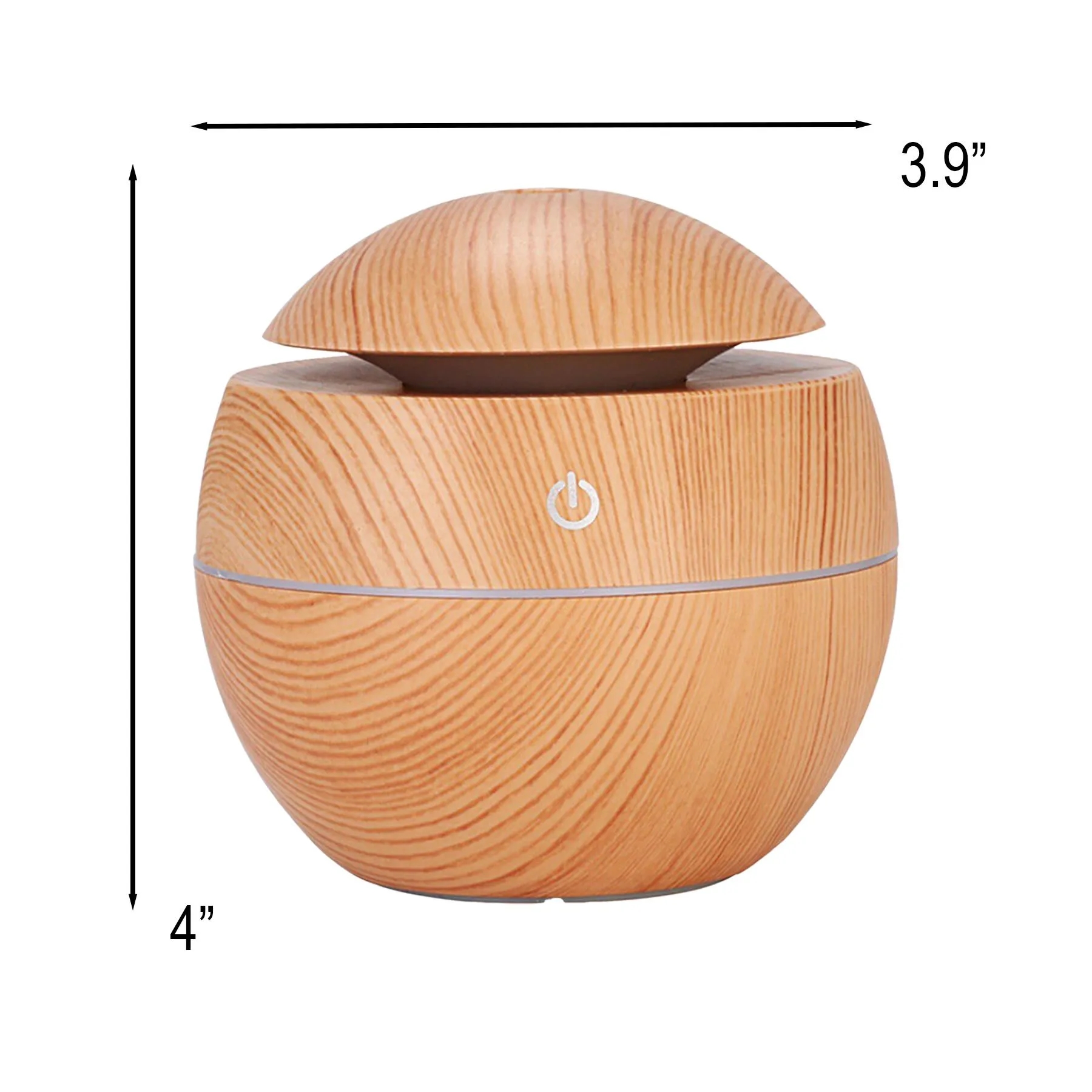 Mini Wood Grain LED Humidifier With 200 ML Water Tank - Image 2