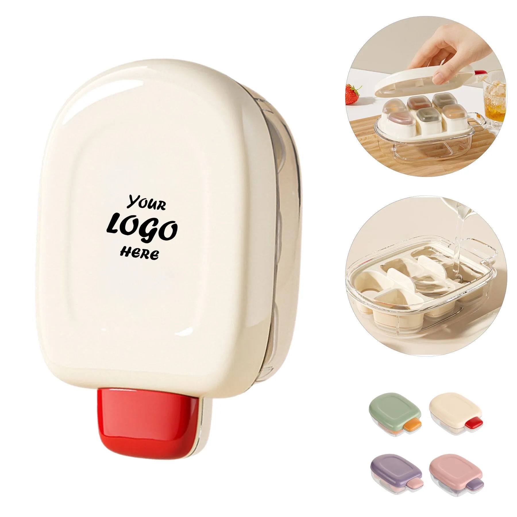 Press Release Ice Cube Tray With Lid And Storage Box