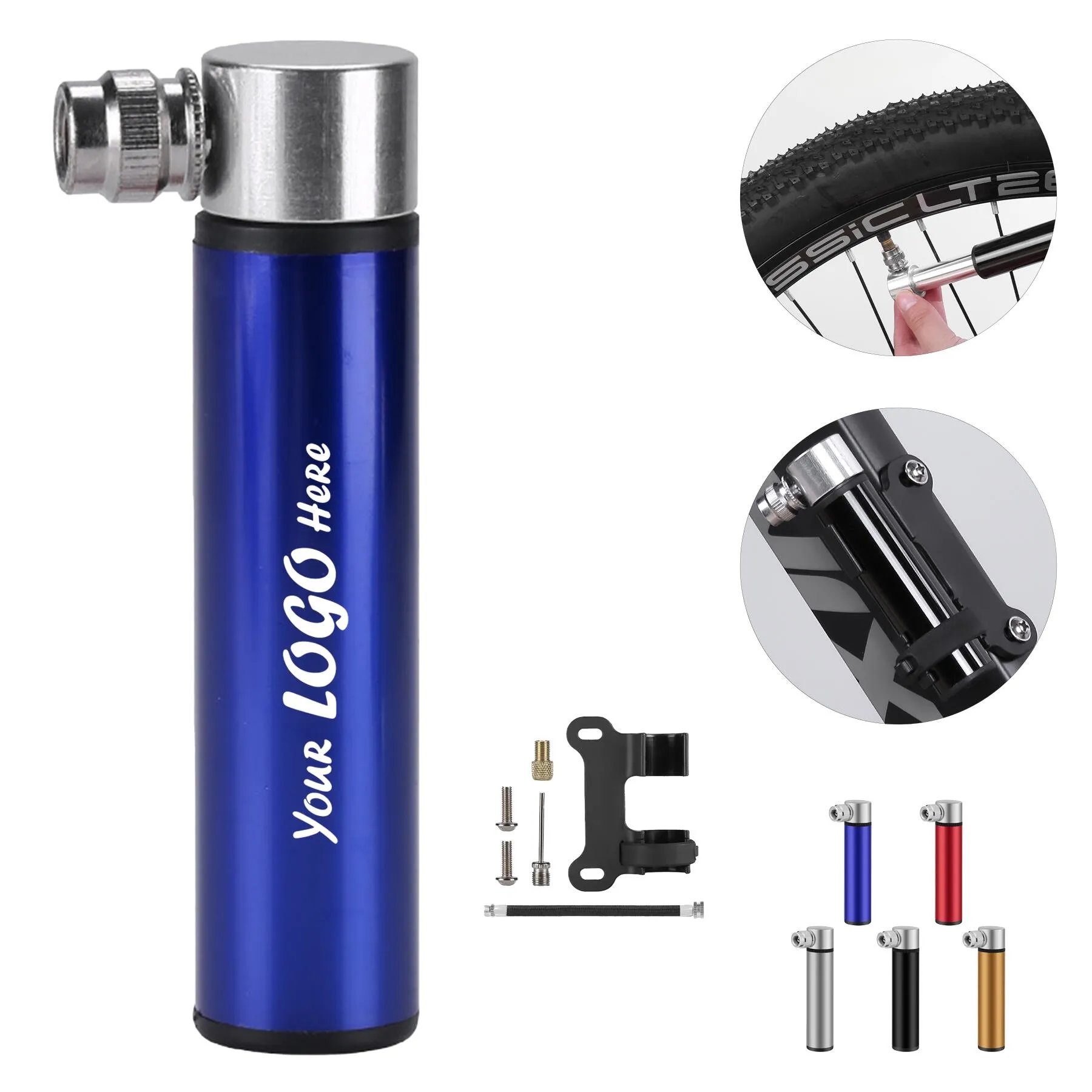Mini Aluminum Alloy Bike Pump With Dual Valve Head