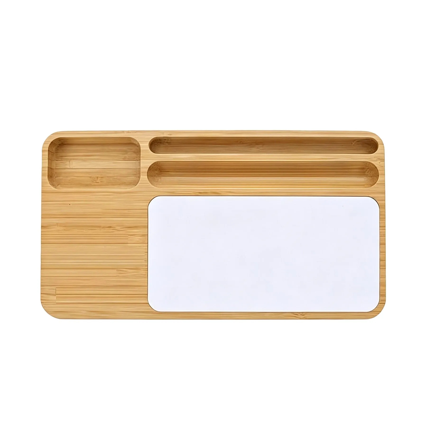 Bamboo 10W Wireless Charging Desk Organizer With Memo Pad - Image 3