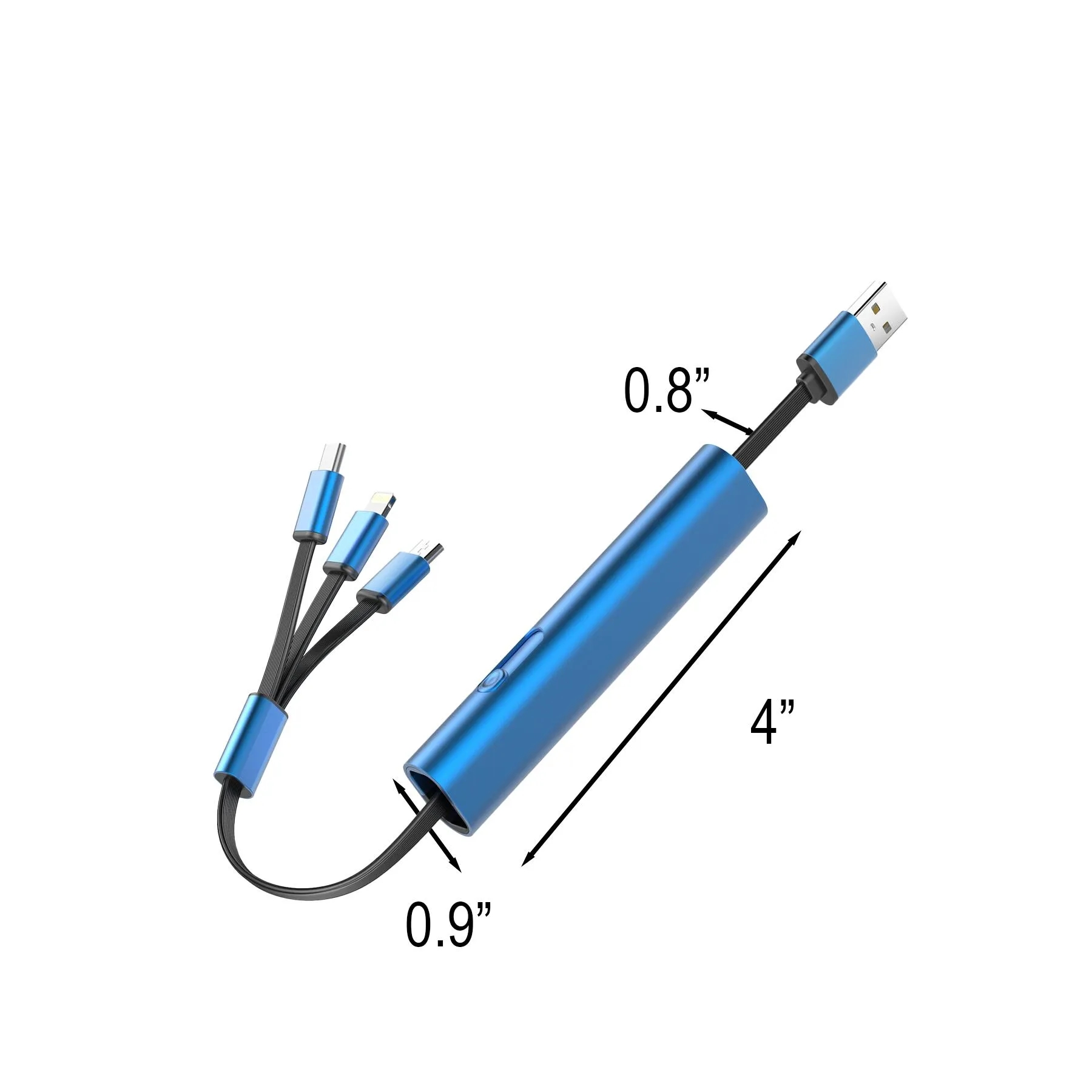 Retractable 3 In 1 Metal Charging Cable For Travel - Image 2