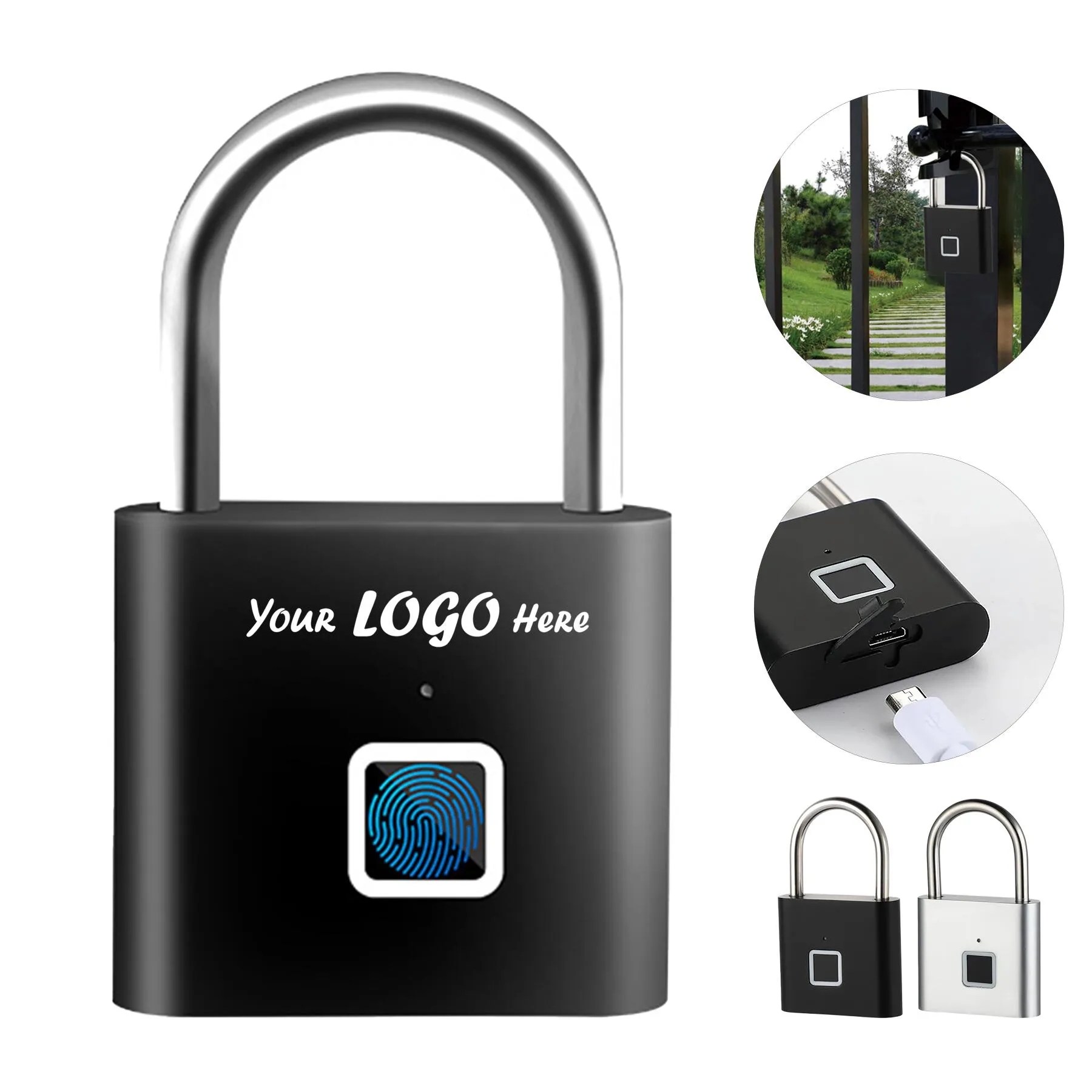 Rechargeable USB Fingerprint Padlock For Keyless Security