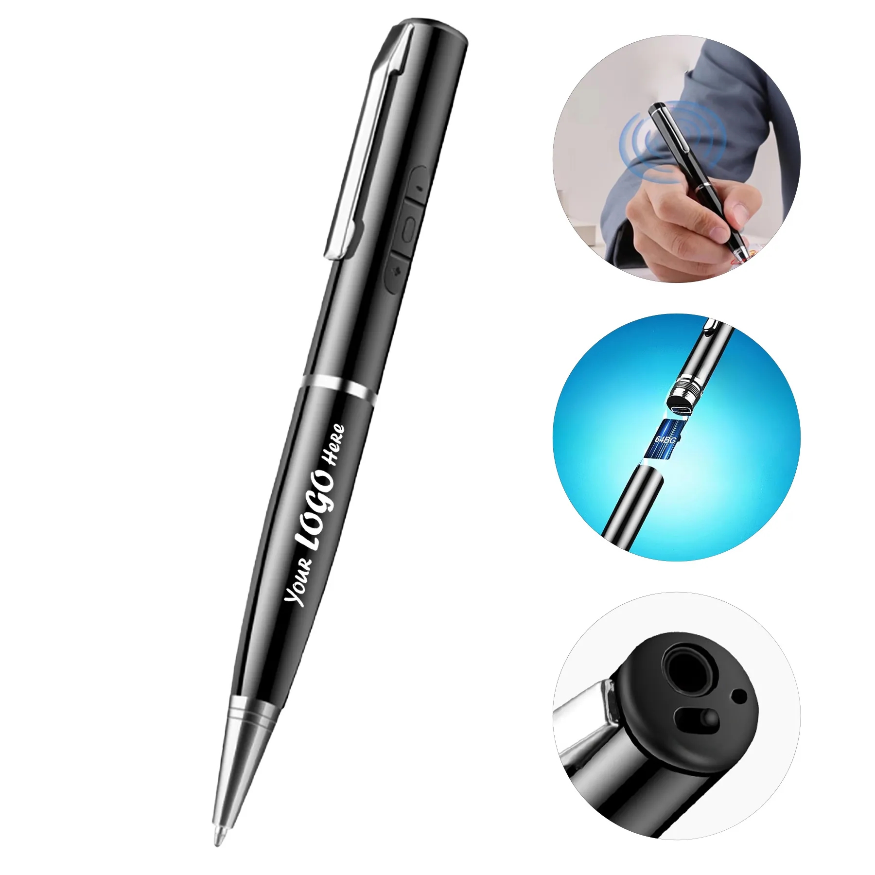 Digital Voice Recorder With One Touch Recording And Notes