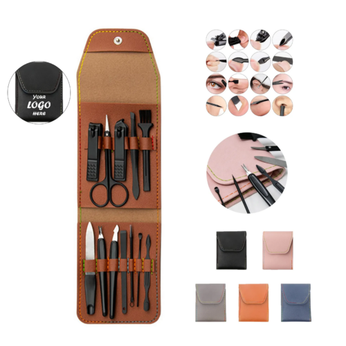 Portable 12 Piece Manicure Pedicure Travel Kit Nail Clipper