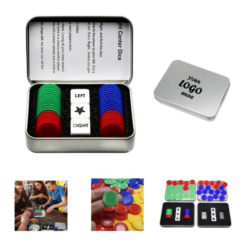 Compact Aluminum Directional Dice Game Set With Case