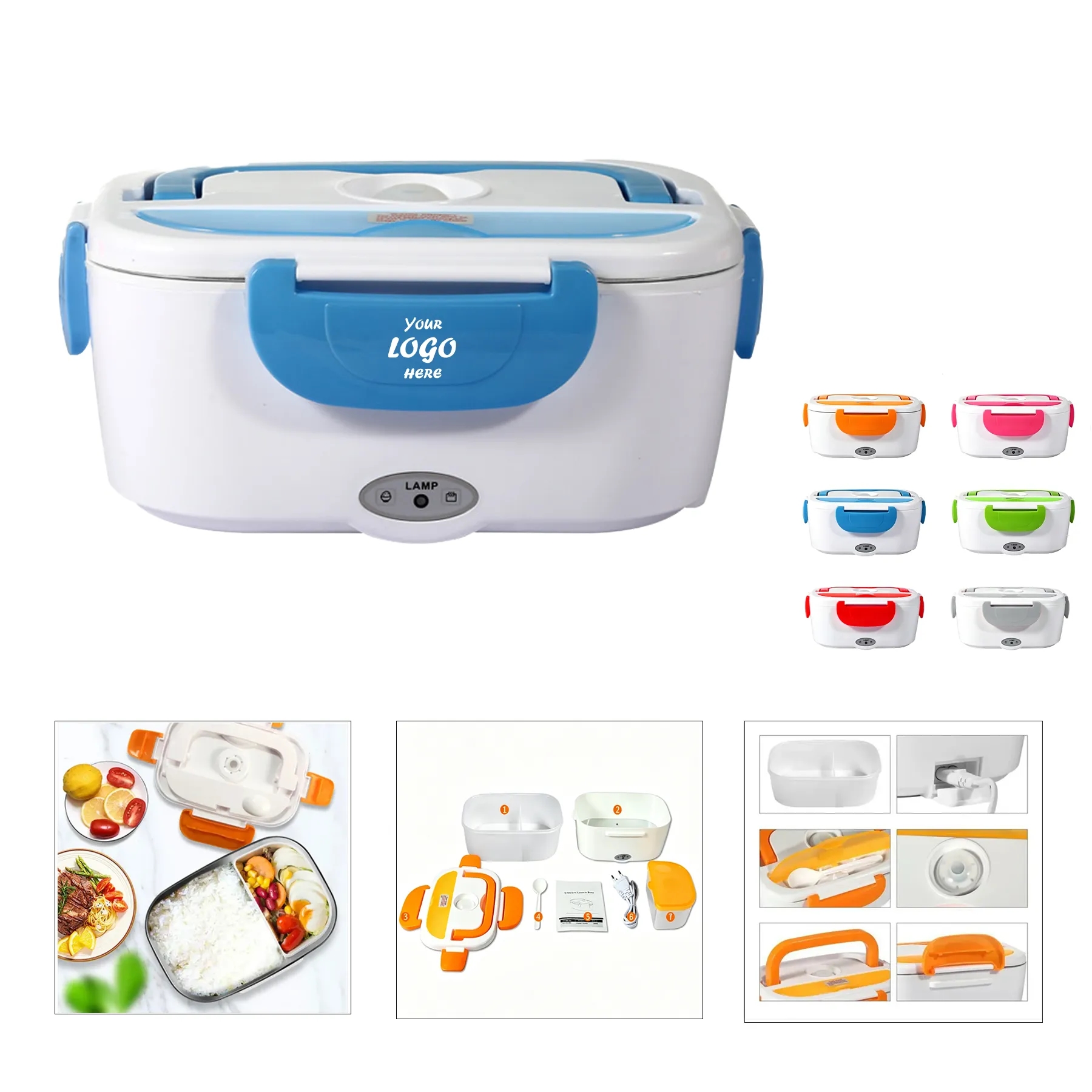 Portable Electric Heating Lunch Box With Inner Tray