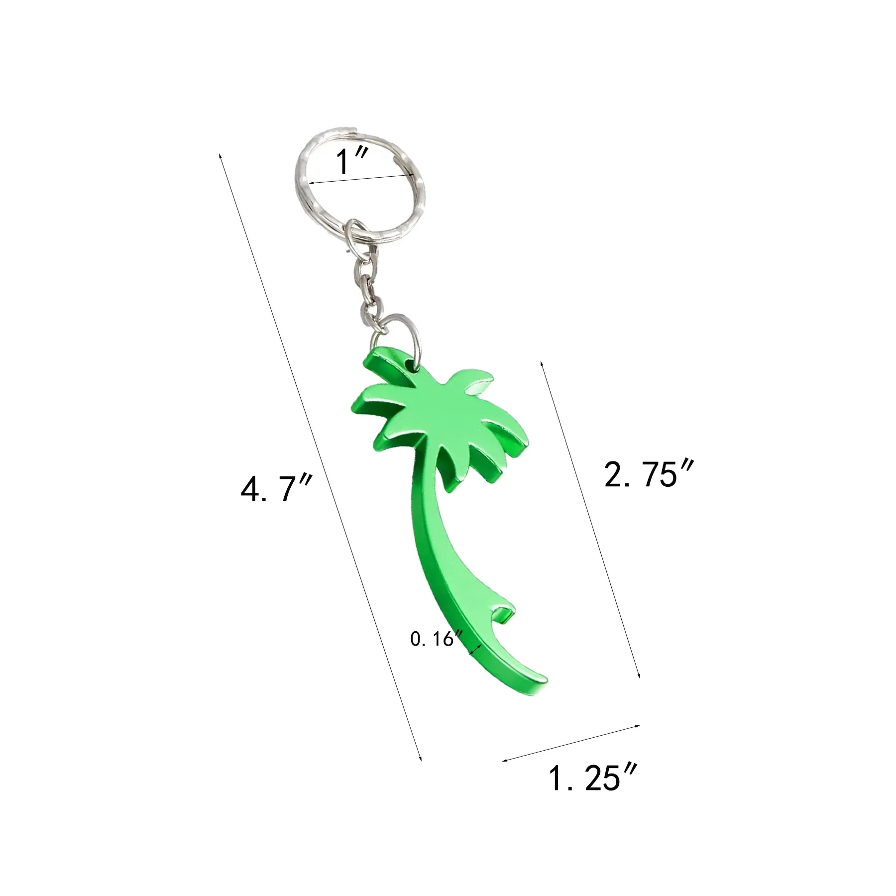 Palm Tree Aluminum Bottle Opener Keychain For Events - Image 2