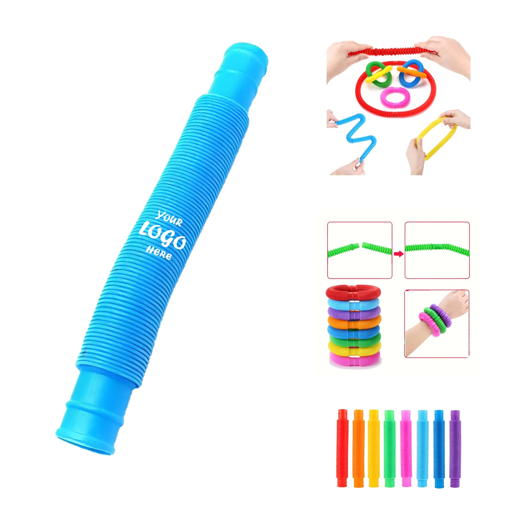 Colorful Pop Tube Fidget Toy For Kids Motor Skills - Image 2