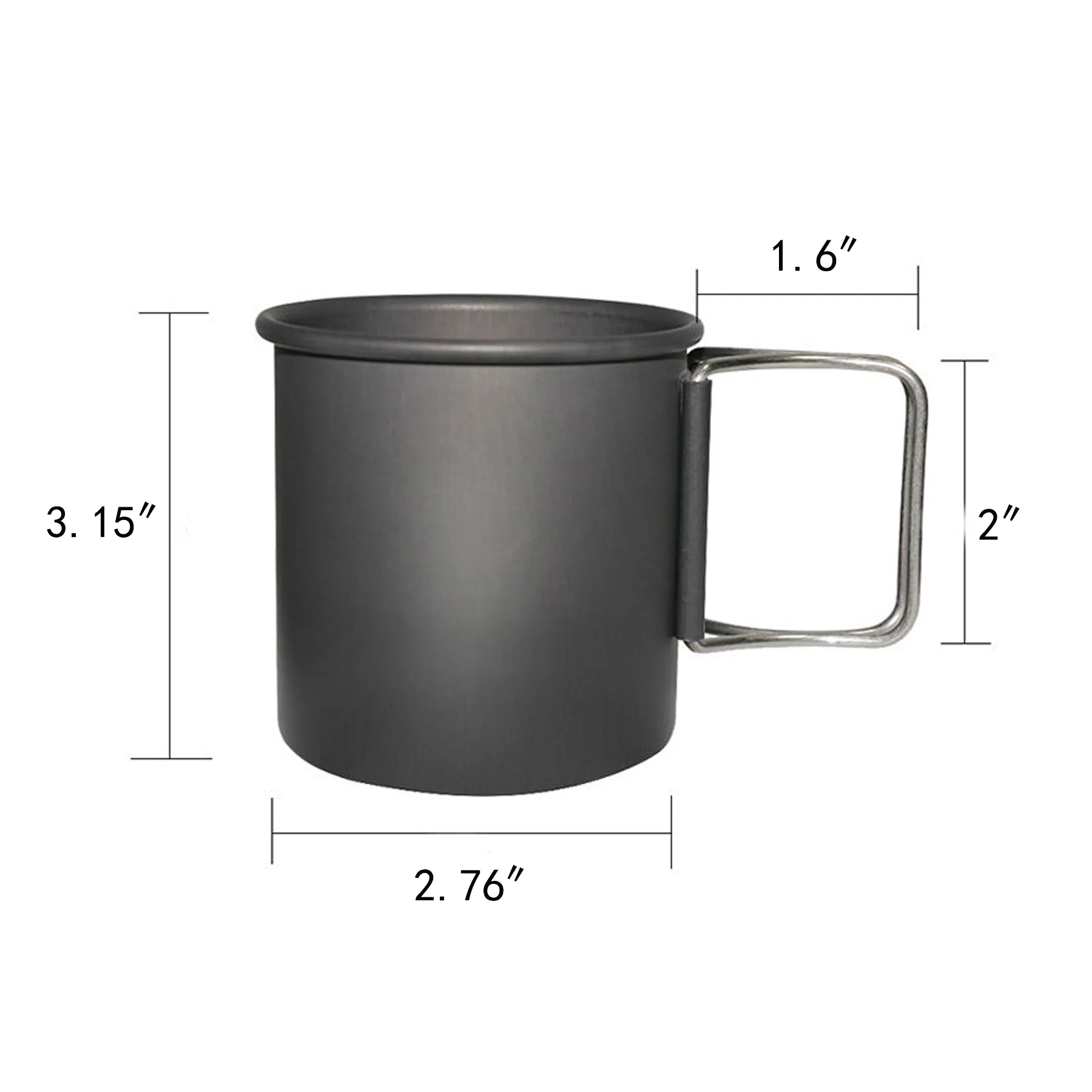 5OZ Portable Folding Aluminum Cup For Outdoor Travel - Image 2