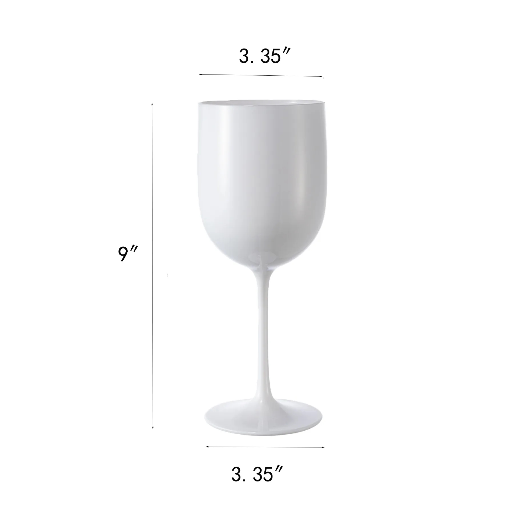Durable 22 Oz 650ml Reusable Acrylic Wine Glass - Image 2