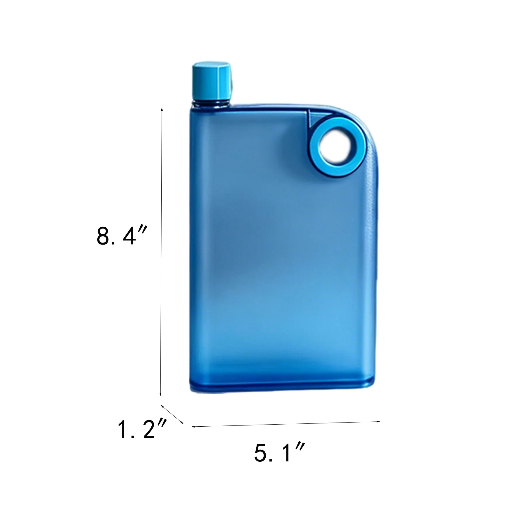 Slim Notebook Style 380 Ml Flat Water Bottle For Travel - Image 2