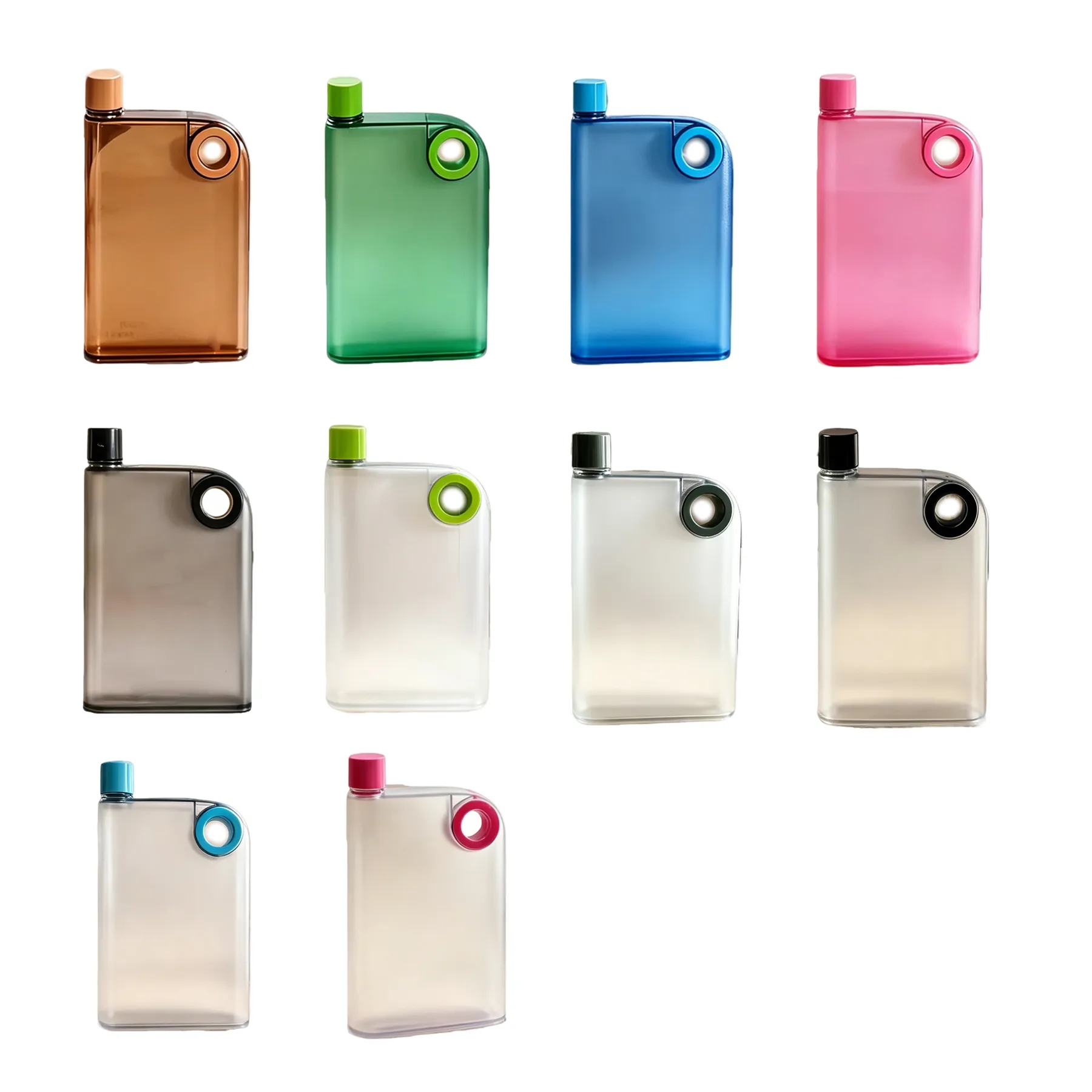 Slim Notebook Style 380 Ml Flat Water Bottle For Travel - Image 3