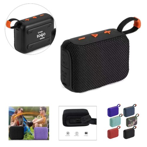 Portable Wireless Bluetooth Speaker With Fabric Finish