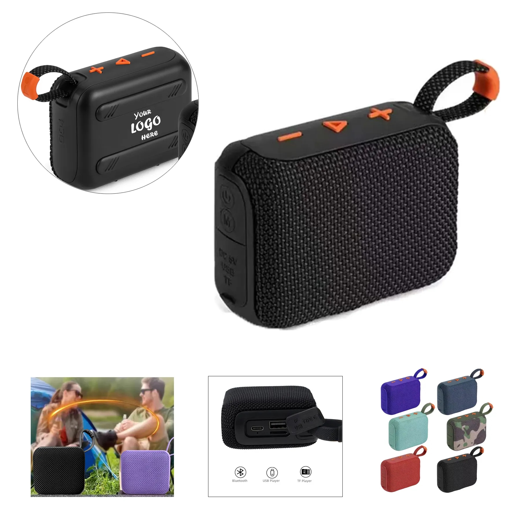 Portable Wireless Bluetooth Speaker With Fabric Finish