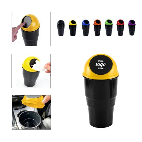 Portable Mini Car Trash Can For Cup Holder Storage