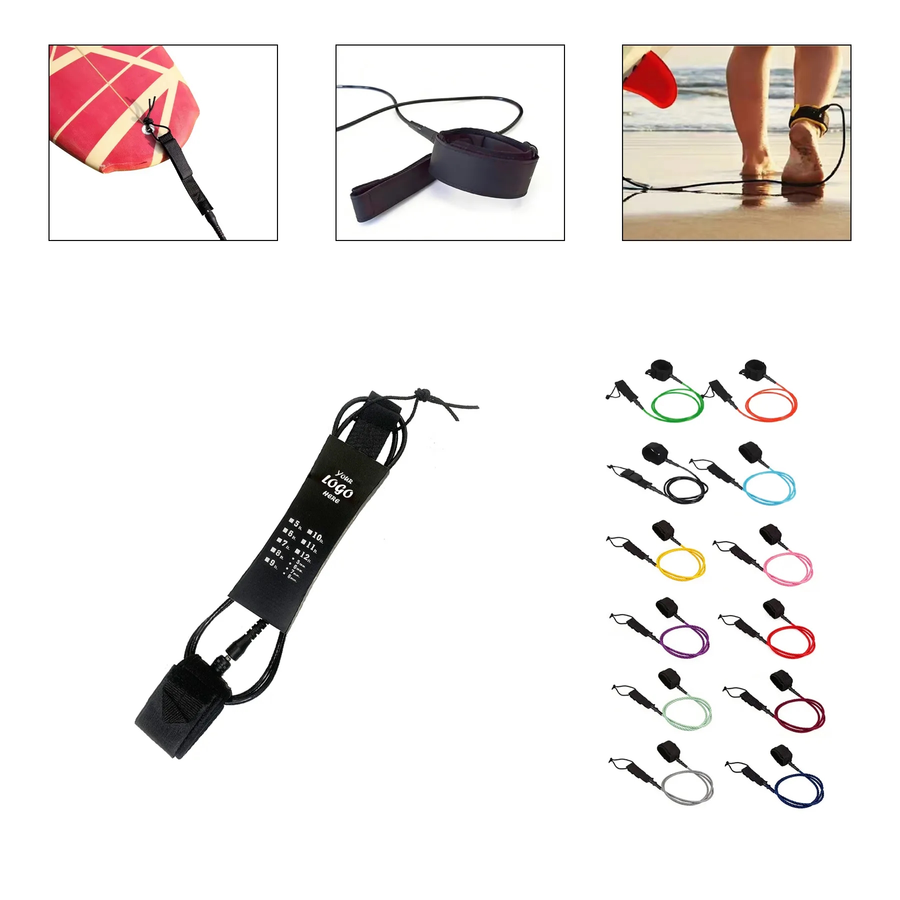 Premium Surfboard Leash With Quick Dry Floating Cord