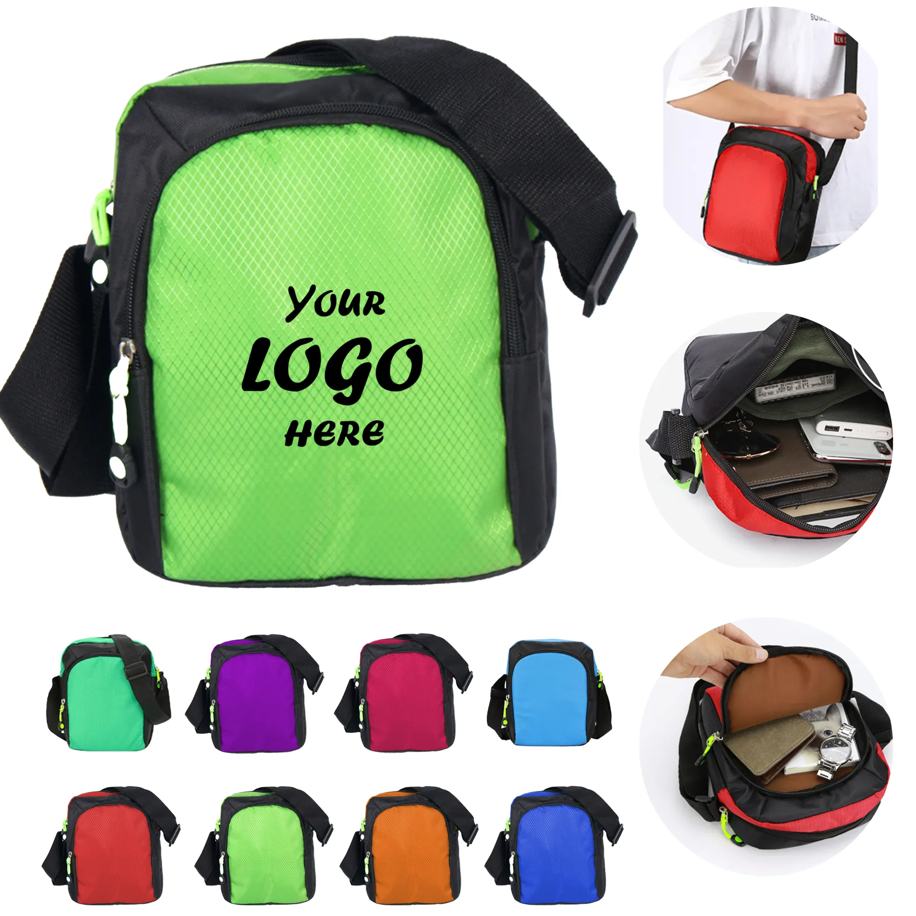 Portable Waterproof Hiking Crossbody Sling Bag