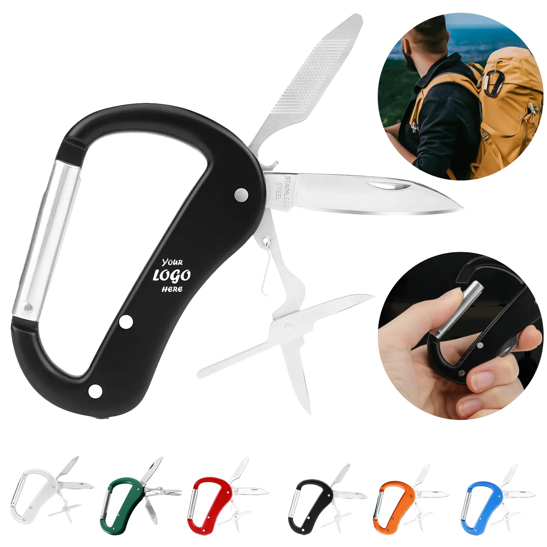 Heavy Duty Aluminum Multi Tool Carabiner