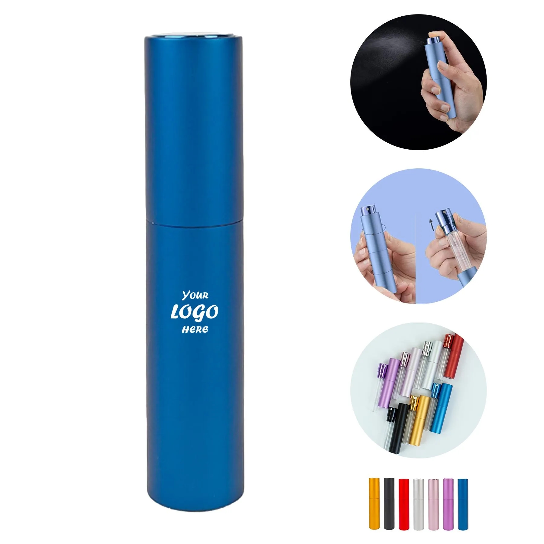 Refillable Aluminum Perfume Atomizer For Travel Use