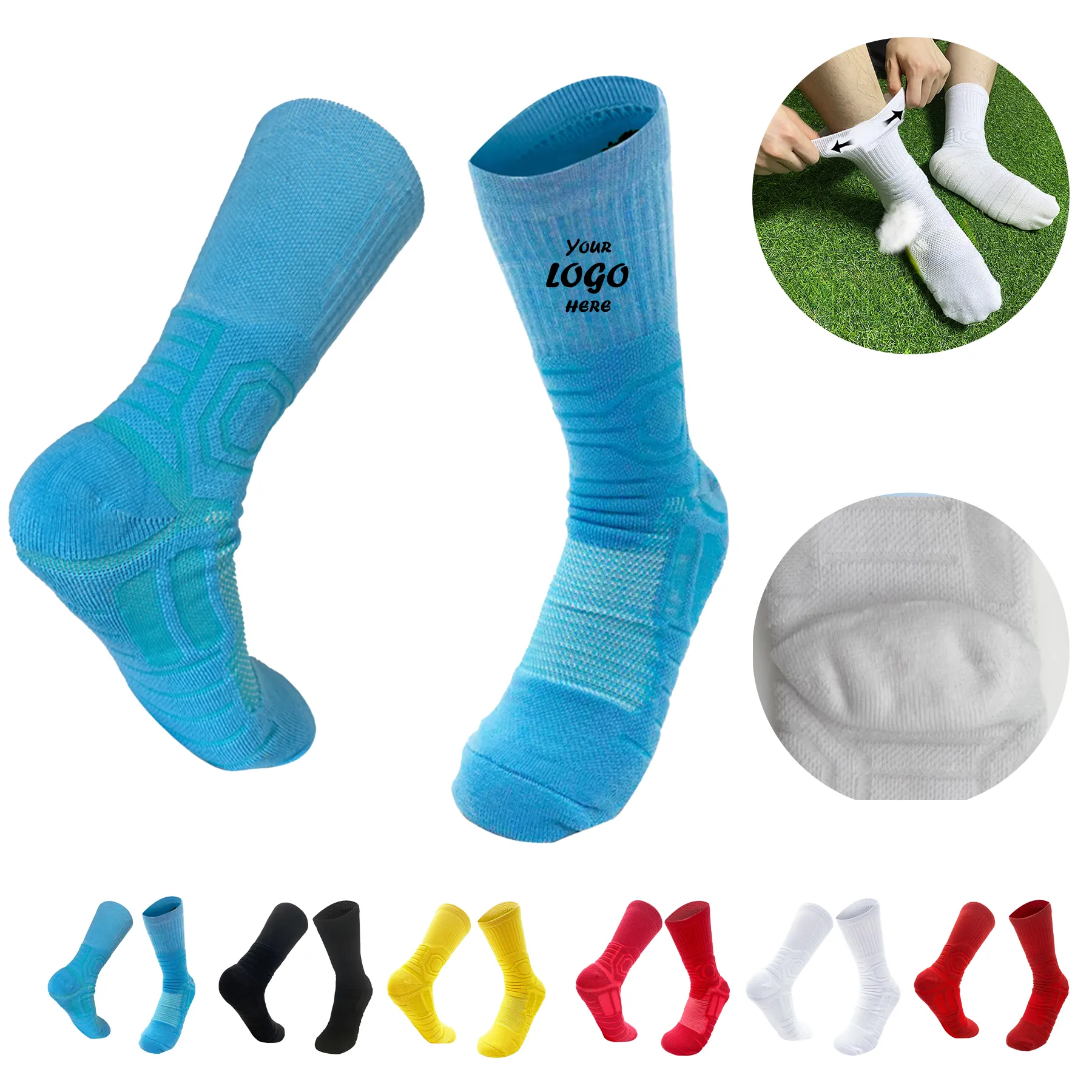 Custom Athletic Crew Socks With Arch Support
