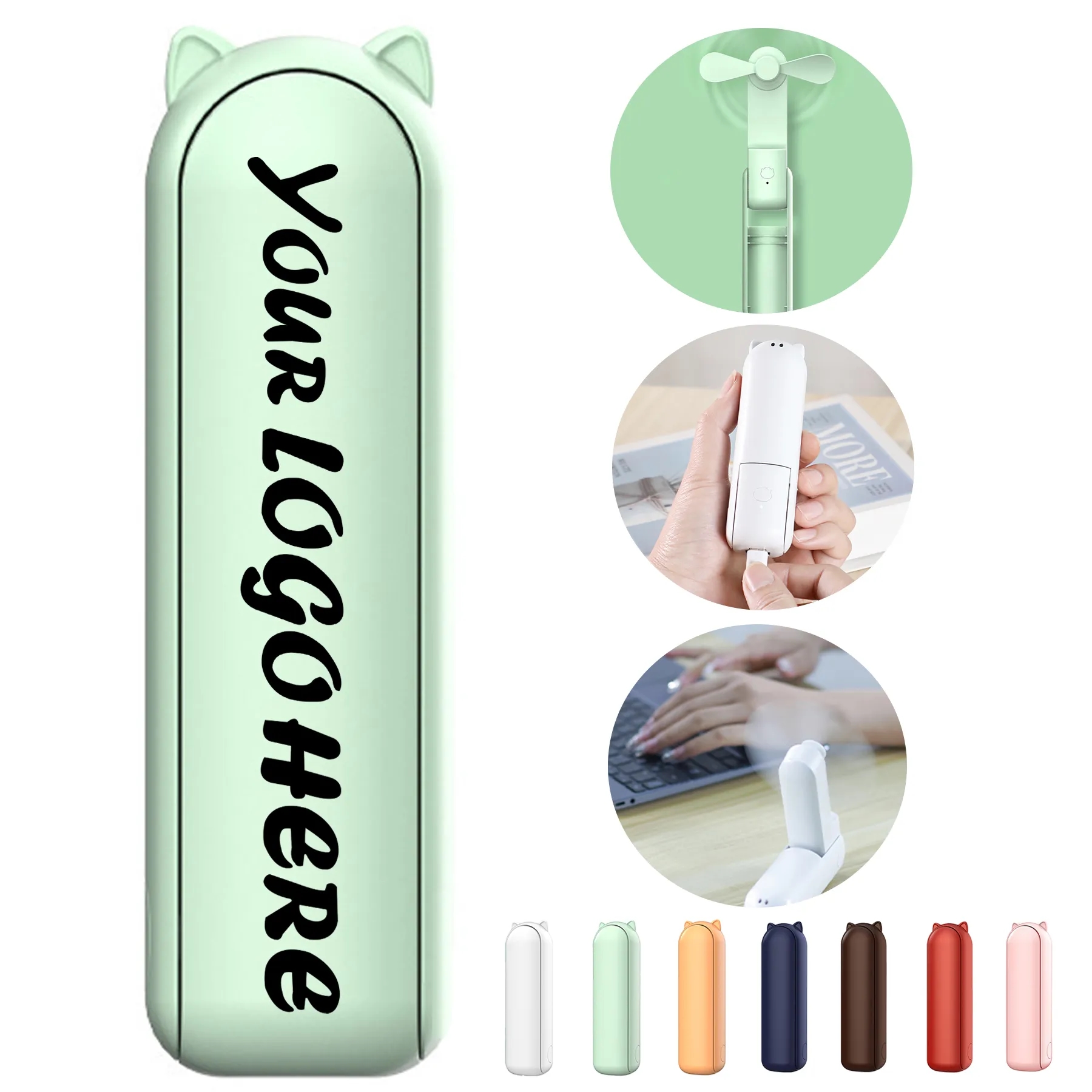 2-In-1 USB Handheld Mini Fan With Backup Power Bank