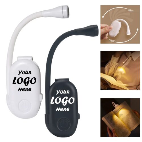 Rechargeable Clip On Book Light With Flexible Arm Lamp