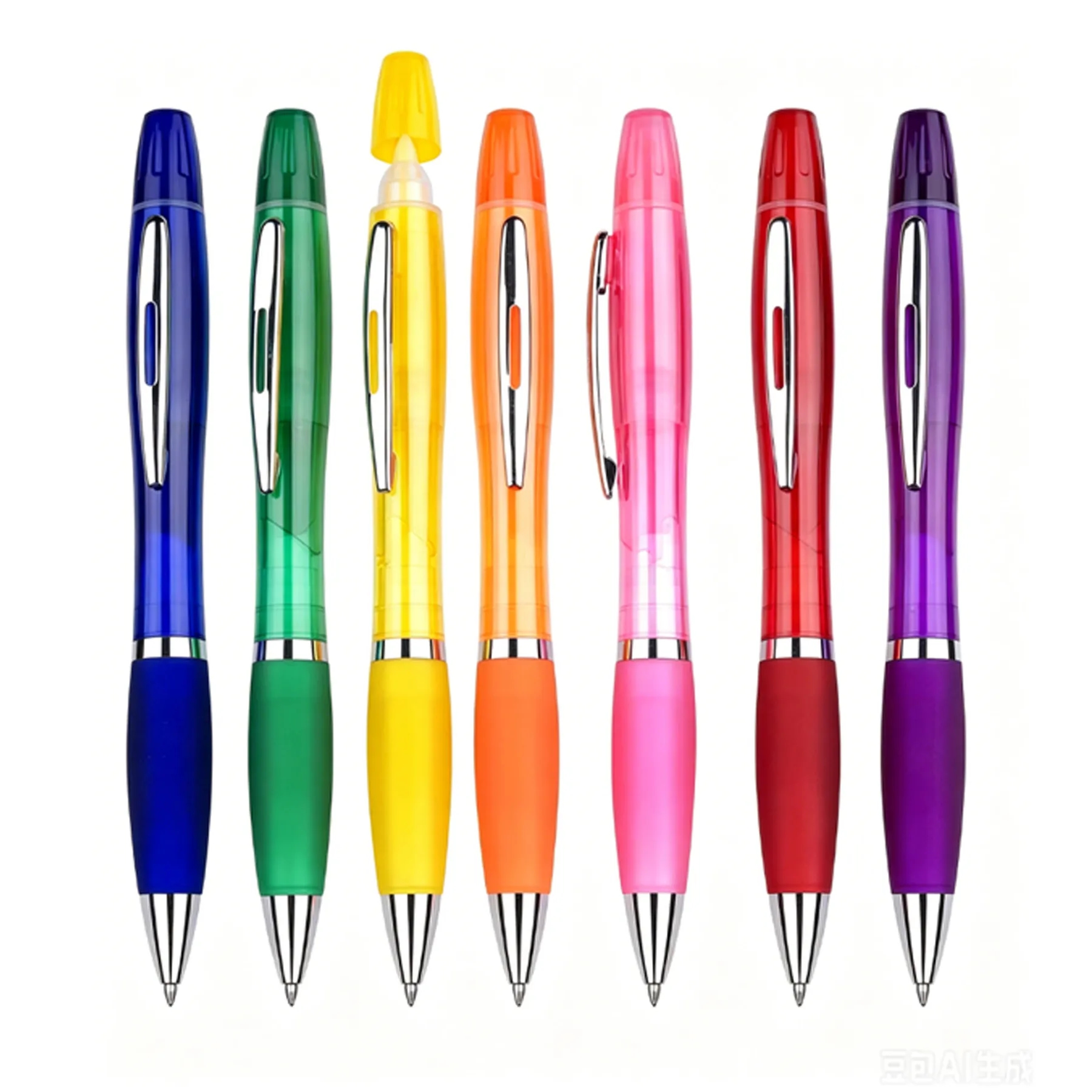 Dual Tip Ballpoint Pen And Highlighter With Comfort Grip - Image 3
