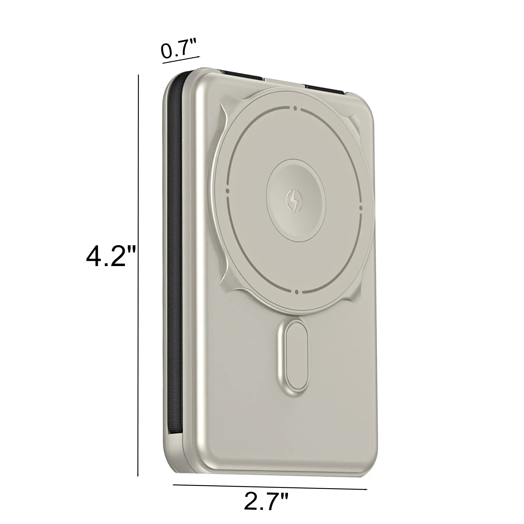 10000mAh Magnetic Wireless Power Bank With Built-In Cables - Image 2