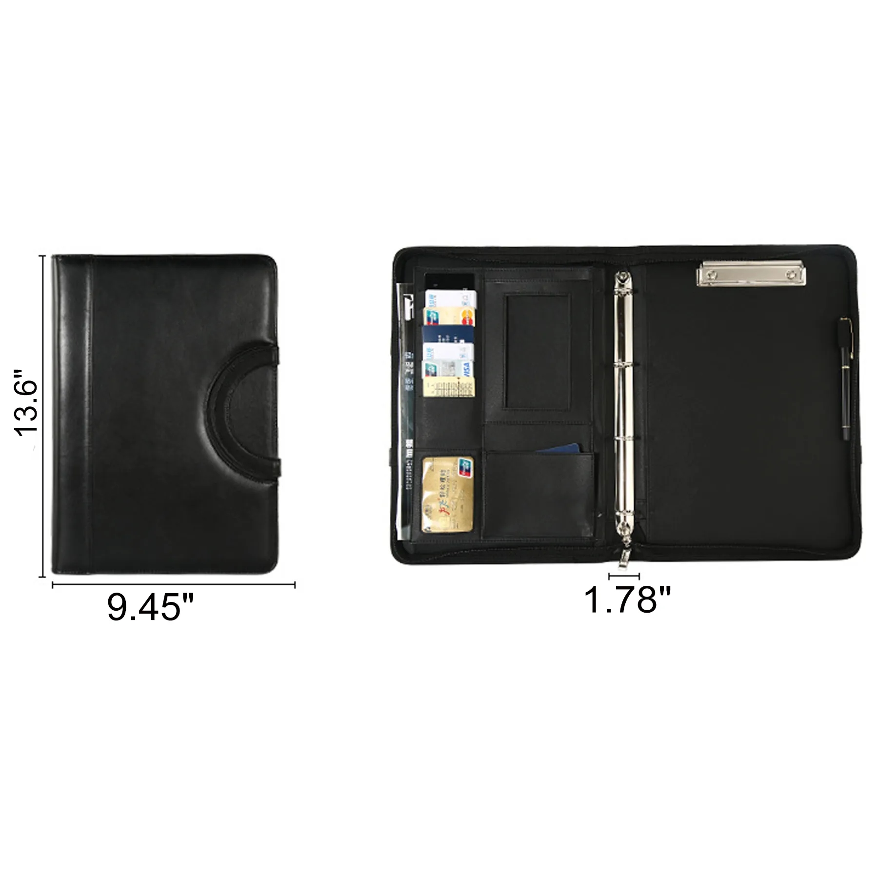 Zippered PU Leather Planner Binder With Calculator - Image 2