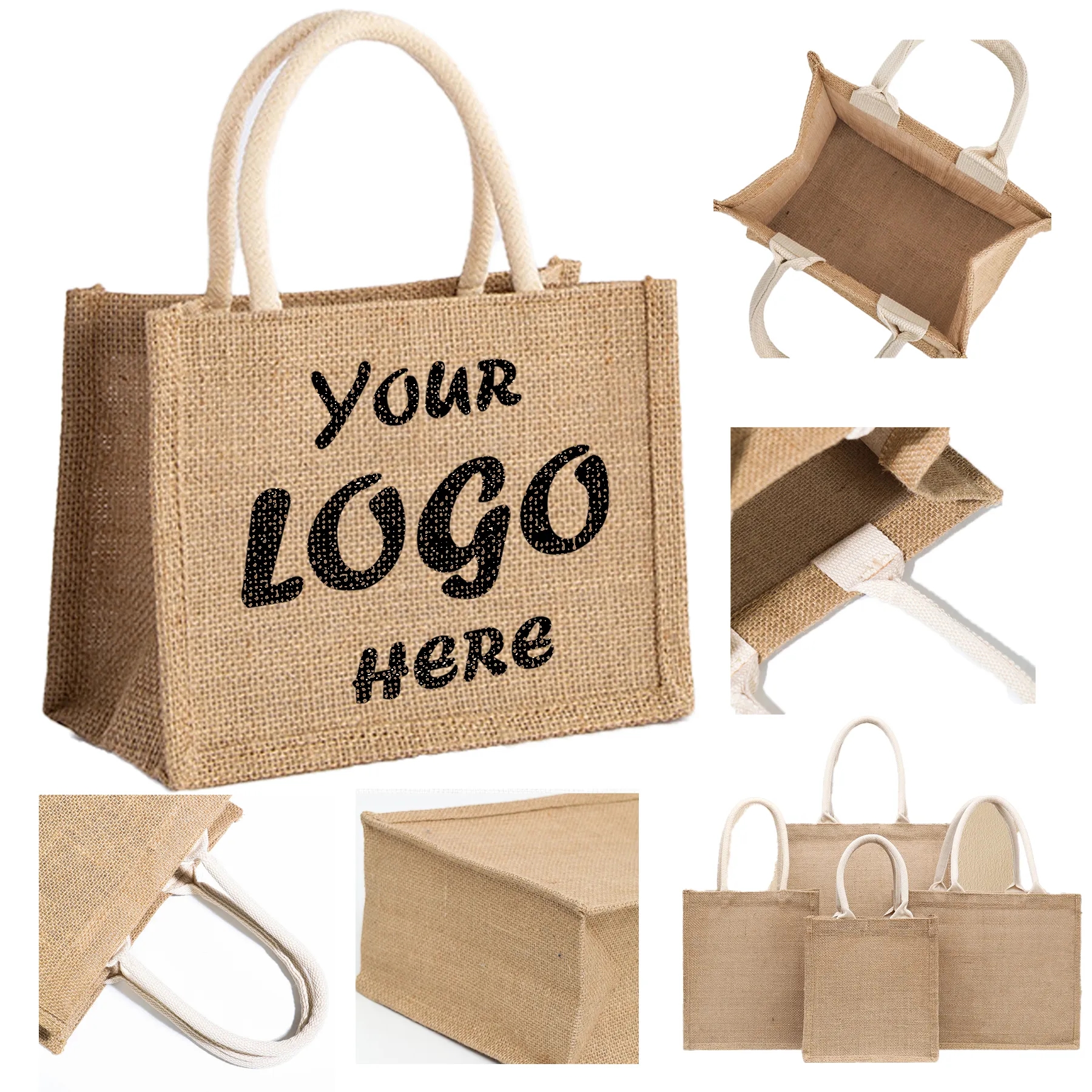 Natural Style Straw Beach Tote Bag With Soft Handles
