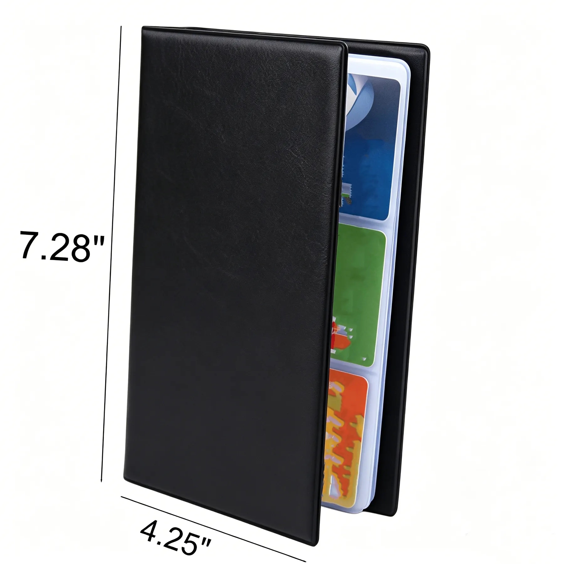 PU Leather Business Card Organizer With PVC Sleeves - Image 2