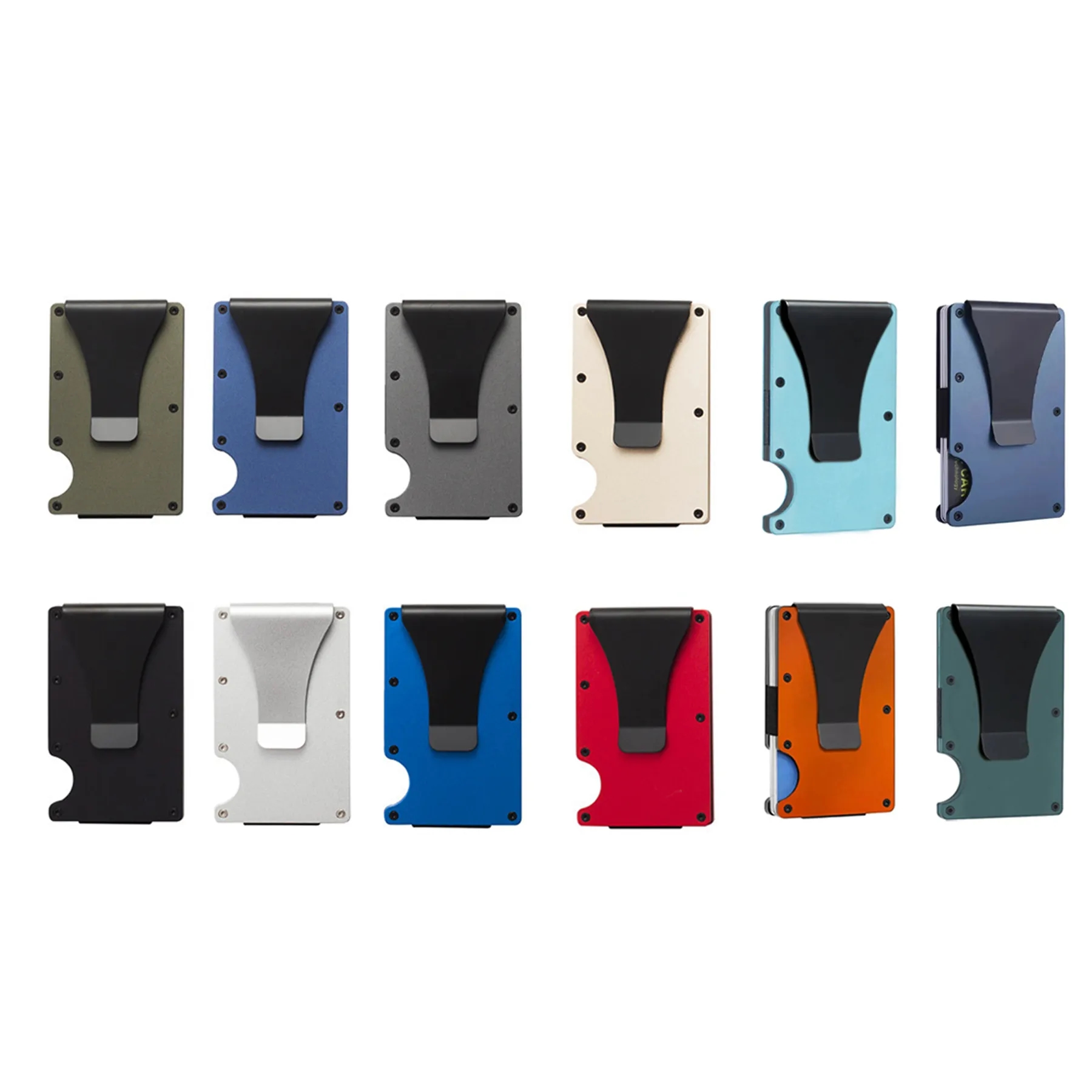 RFID Blocking Aluminum Wallet With Money Clip Design - Image 3