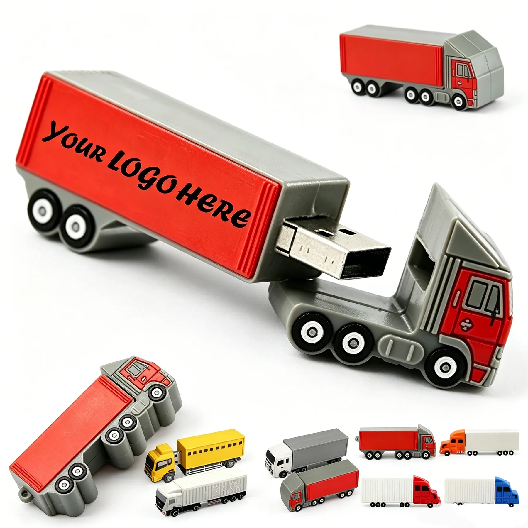Container Truck Shape USB Drive For Logistics Events