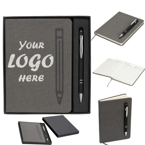 Magnetic Journal Gift Set With Soft-Touch Stylus Pen