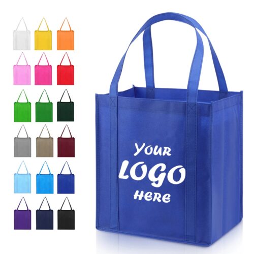 Reusable Non-Woven Grocery Tote Bag With Square Gusset