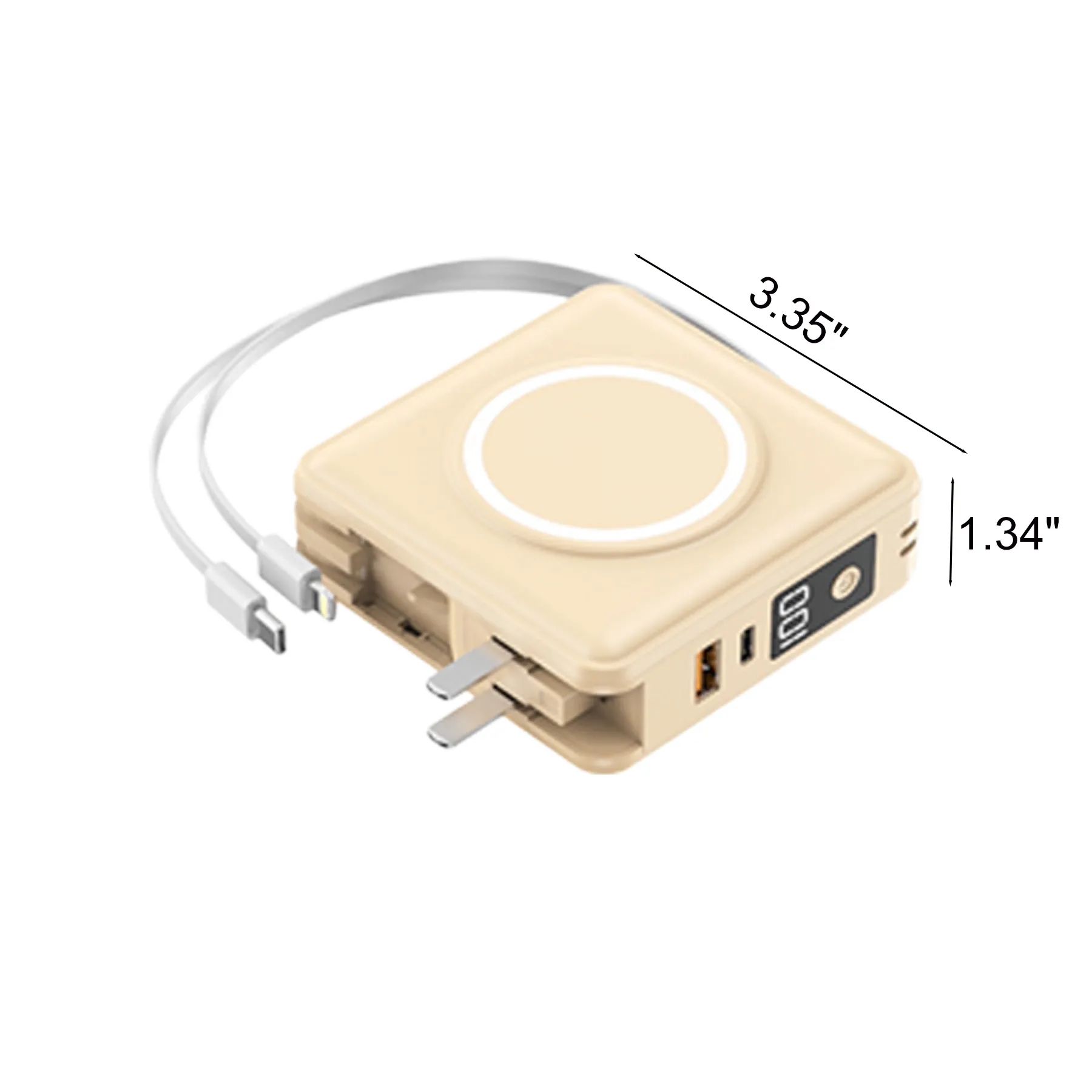 15000mAh Magnetic Power Bank With Built-In AC Charger - Image 2