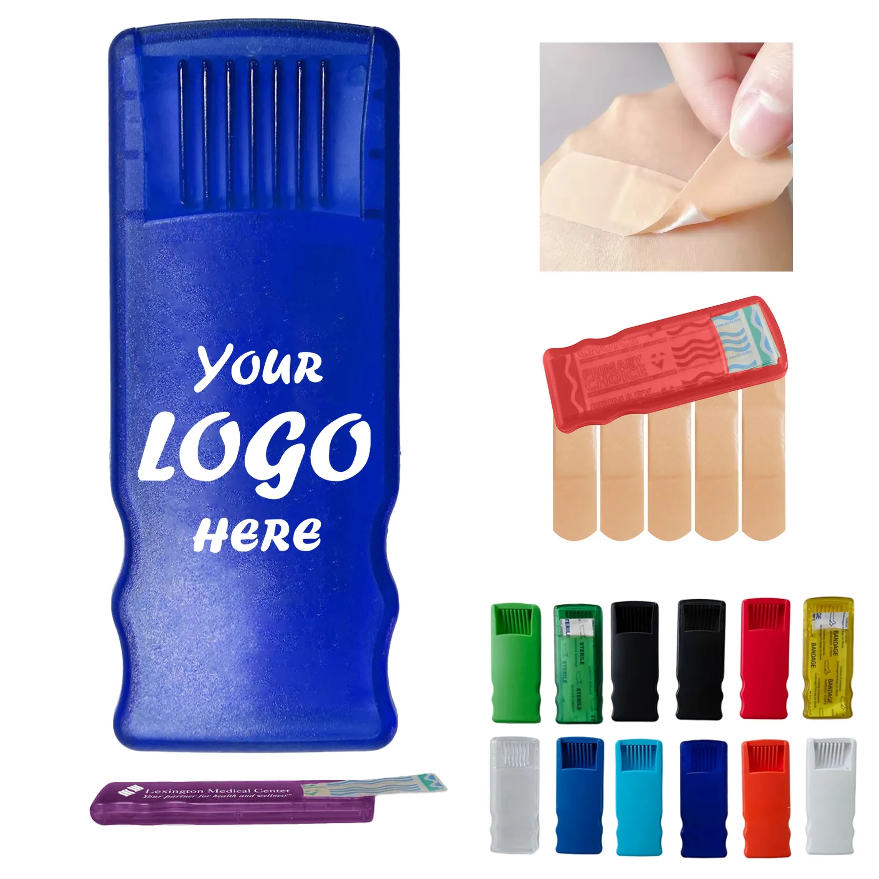 Refillable Bandage Dispenser With Five Latex-Free Pads