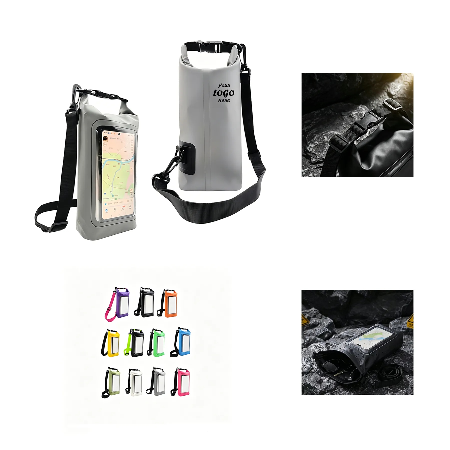Waterproof Phone Dry Bag With Touchscreen Window Strap