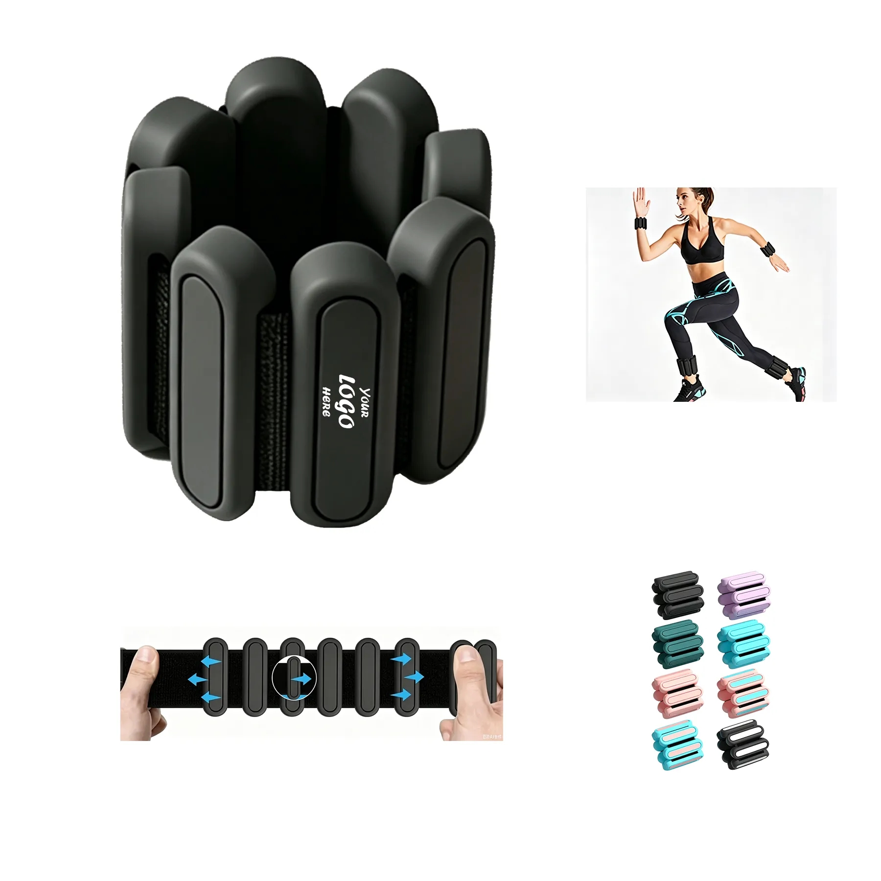 Adjustable Wearable Wrist And Ankle Weights Set For Training