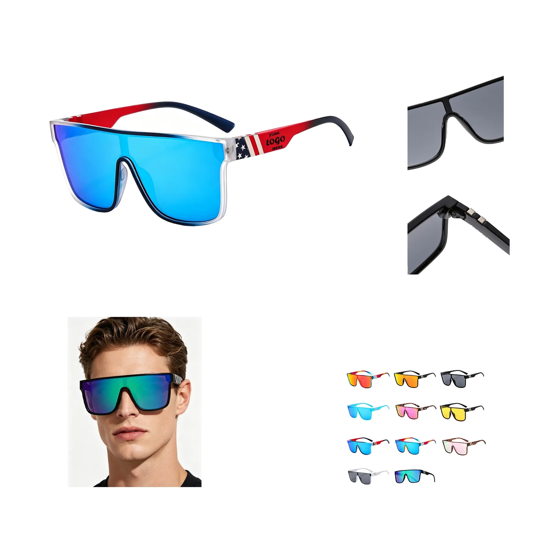 Polarized Fashion Sunglasses With Single Lens Design