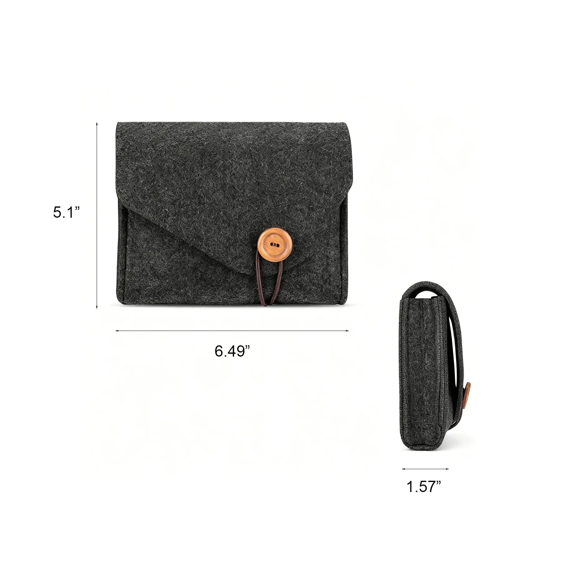 Felt Electronics Organizer Pouch For Cords And Chargers - Image 2