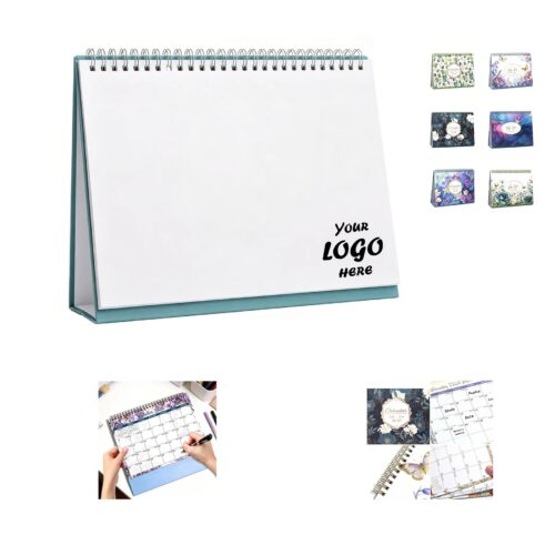 Custom Monthly Desk Calendar For Planning And Notes