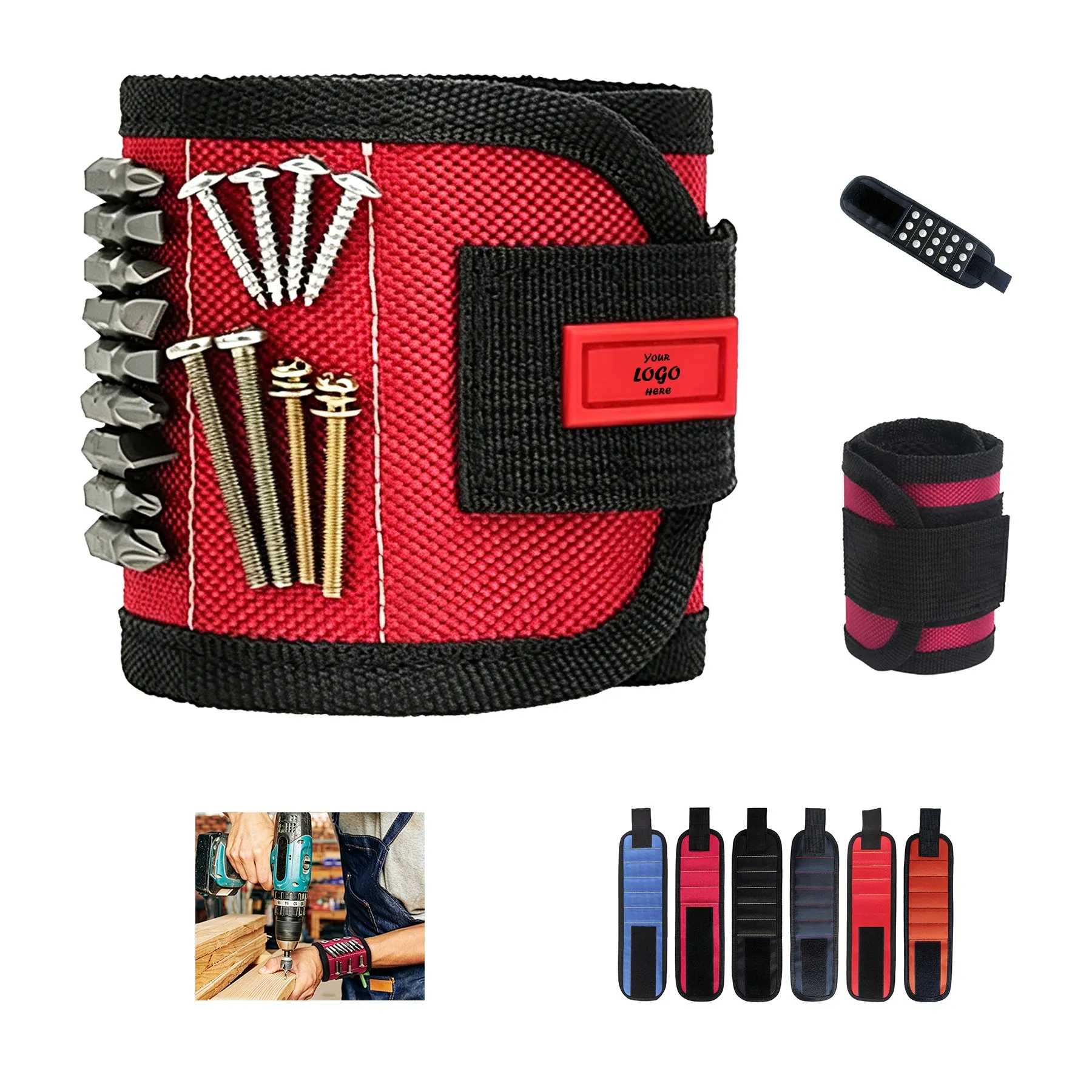 Magnetic Wristband For Screws Nails And Drill Bits