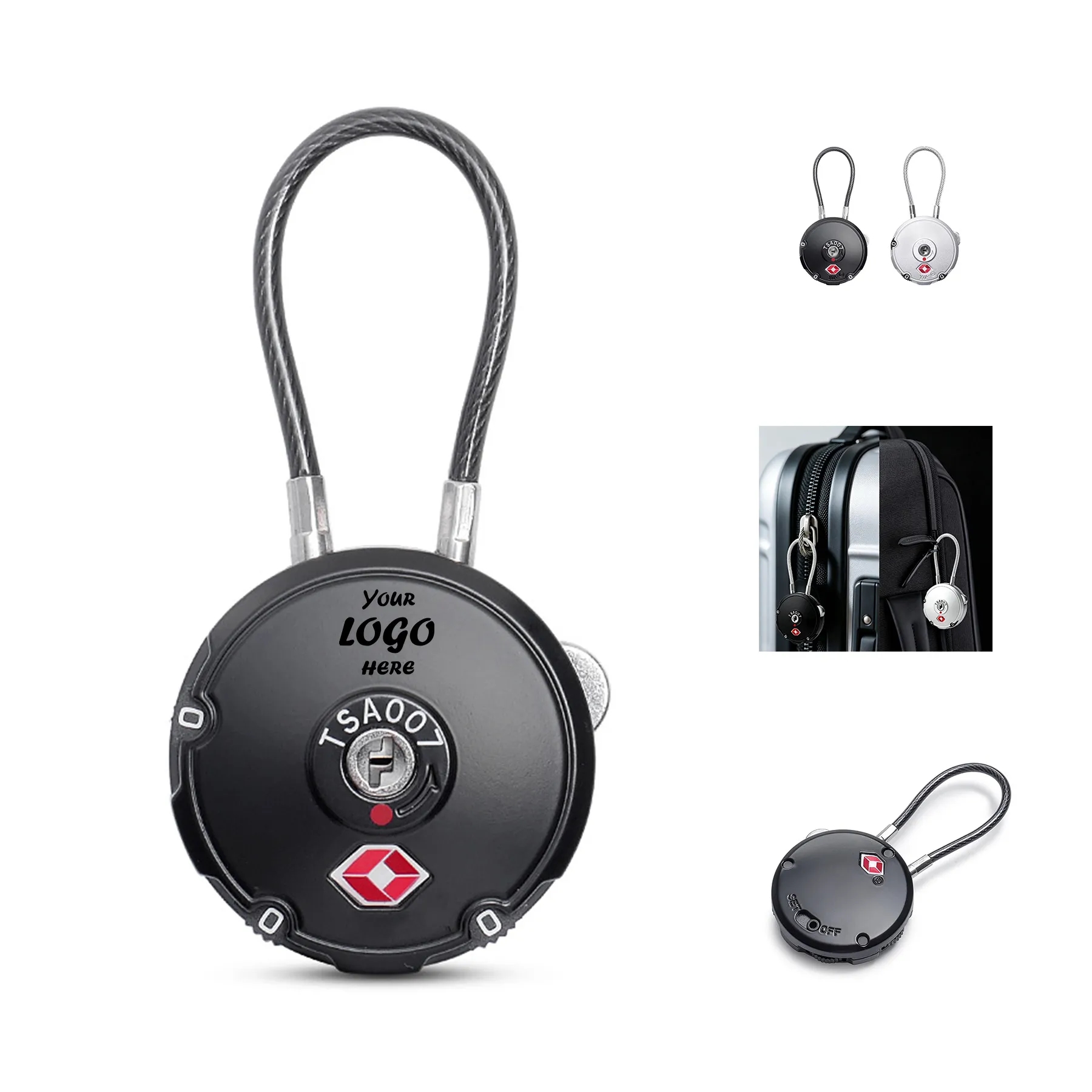 Resettable Metal TSA Travel Lock With Three Digit Code