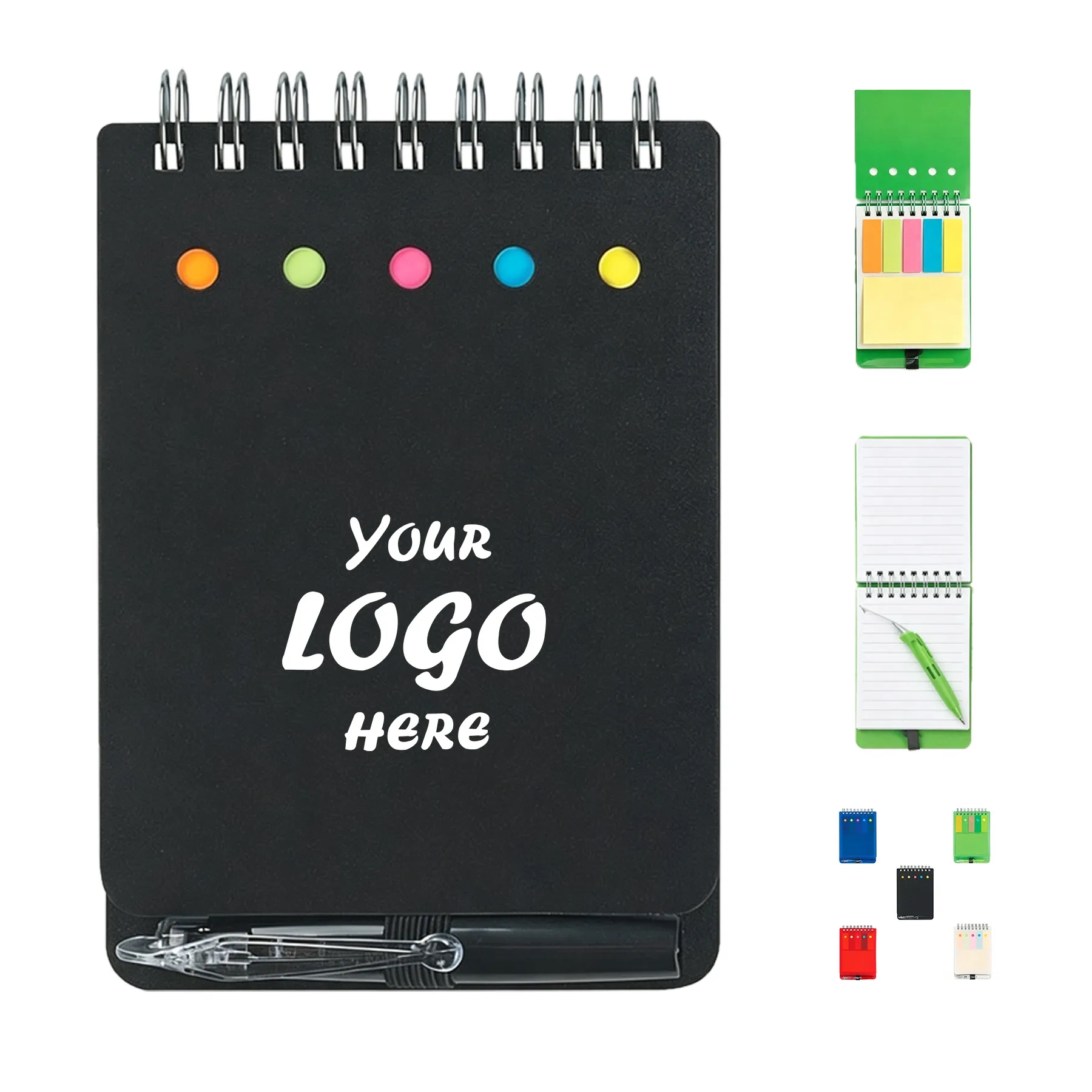 Portable PP Cover Notebook With Pen Slot And Elastic
