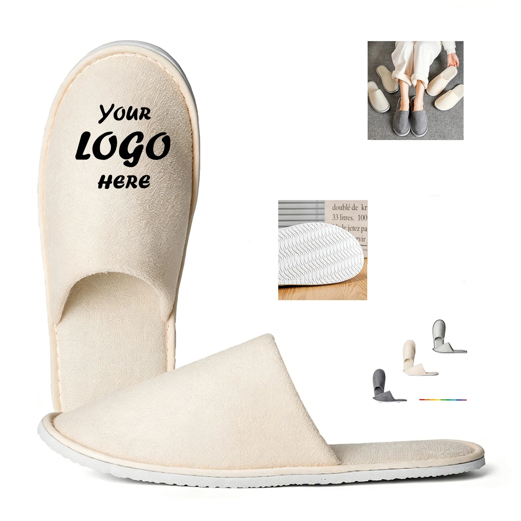 Disposable Cotton Hotel Slippers For Guest Room Comfort