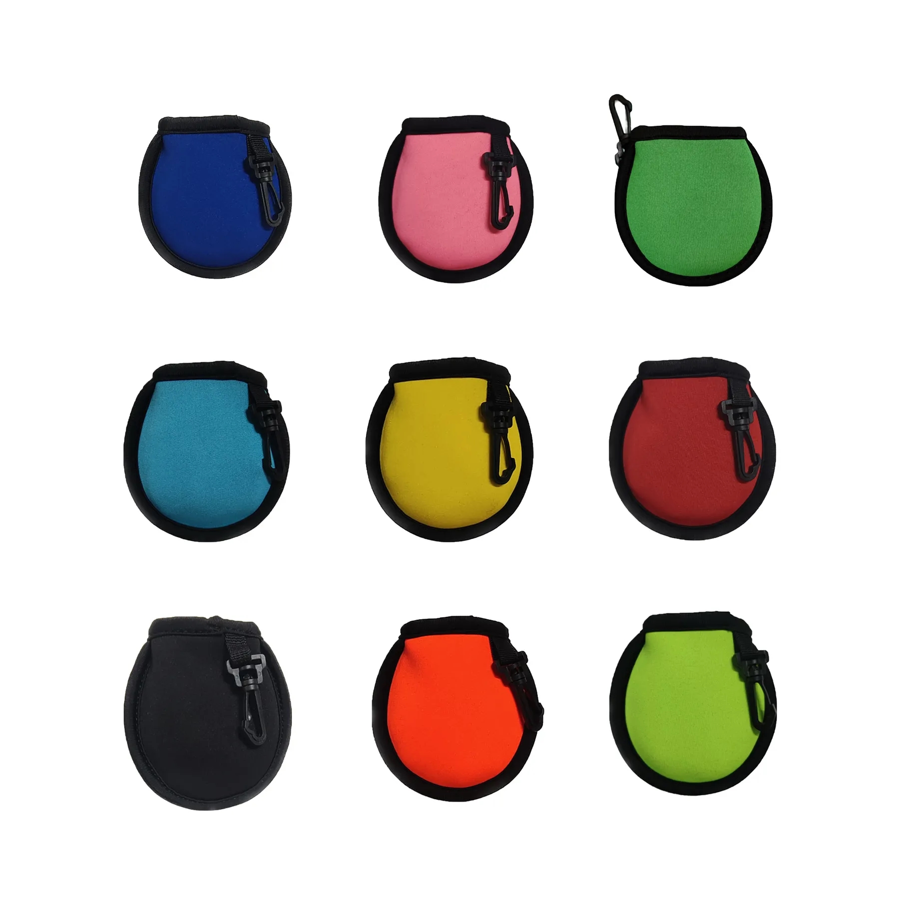 Neoprene Golf Ball Cleaning Pouch With Plastic Clip - Image 3